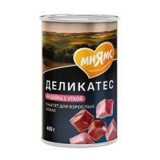 Мнямс Влажный корм Консервы для собак всех пород Турдакен по-британски Индейка с уткой (цена за упаковку)