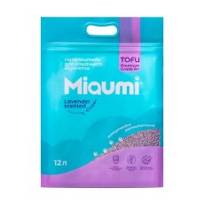 Miaumi Tofu Lavender scented / Комкующийся наполнитель Мяуми для кошачьего туалета с ароматом Лаванды