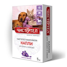Чистотел Максимум / Капли для собак и кошек от Блох Универсальные