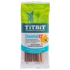 Titbit Dental+ Лакомый кусочек / Лакомство Титбит для собак Мелких пород Снек с мясом Кролика