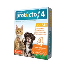 Neoterica Protecto 4 / Капли Неотерика Протекто от Клещей и Блох для кошек и собак весом до 4 кг