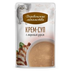 Деревенские лакомства / Крем-суп для кошек для кошек с Морским угрём (цена за упаковку)