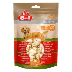 8in1 Delights XS / 8в1 Косточки с куриным мясом для мелких собак 7,5 см