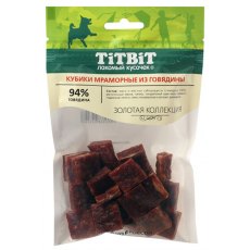 Titbit Золотая коллекция / Лакомство Титбит для собак Кубики мраморные из говядины