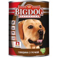 Зоогурман Big Dog Влажный корм Консервы для собак Говядина с гречкой (цена за упаковку)