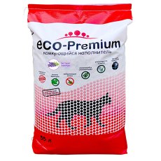 Eco Premium Лаванда / Наполнитель Эко Премиум для кошачьего туалета Древесный Комкующийся с ароматом Лаванды