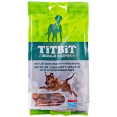 Titbit / Лакомство Титбит для собак для Средних и Крупных пород Хрустящие подушечки с начинкой со вкусом Ягненка и Сыра