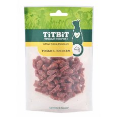 Titbit Мягкие снеки /  Лакомство Титбит для кошек Рыбки с лососем