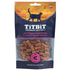 Titbit Хрустящие подушечки / Лакомство Титбит для кошек с паштетом из Лосося
