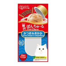 Inaba Ciao Pon Churu / Суфле-лакомство Инаба для кошек Тунец Кацуо и кацуобуси