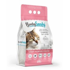 BentySandy Baby Powder / Комкующийся наполнитель Бенти Сэнди для кошачьего туалета с ароматом Детской присыпки