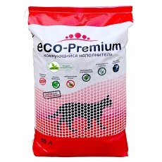 Eco Premium Зеленый чай / Наполнитель Эко Премиум для кошачьего туалета Древесный Комкующийся с ароматом Зеленого чая