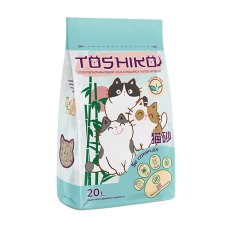 Toshiko / Комкующийся наполнитель Тошико для кошачьего туалета Древесный Зеленый чай