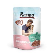 Karmy Mini Delicious / Паучи Карми для взрослых собак Мелких пород Привередливых в питании Утка в соусе (цена за упаковку)
