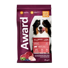 Award All Breed Adult / Сухой корм Авард для взрослых собак всех пород Говядина курица брокколи черника