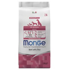 Monge Dog Monoprotein Adult All Breeds Beef with Rice / Сухой корм Монж Монопротеиновый для собак всех пород Говядина с рисом