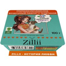 Zillii / Влажный корм Зилли для взрослых собак мелких пород при Чувствительном пищеварении воздушный паштет с Телятиной (цена за упаковку)