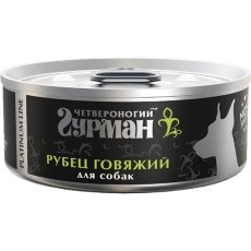 Четвероногий Гурман Platinum Line / Консервы Платиновая линия для собак Рубец говяжий в желе (цена за упаковку)