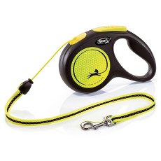 flexi New Neon S cord 5 m, for dogs up to 12 kg / Рулетка флекси для собак до 12 кг, трос 5 м