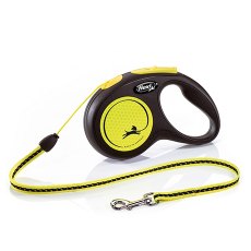 flexi New Neon M cord 5 m, for dogs up to 20 kg / Рулетка флекси для собак до 20 кг, трос 5 м