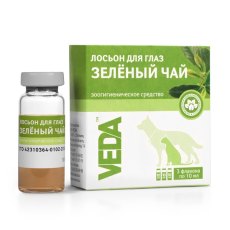 Veda Фитоэлита "Зеленый чай"/ Зоогигиеническое средство Веда для глаз Лосьон