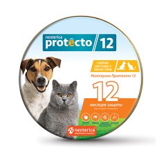 Neoterica Protecto 12 / Ошейник Неотерика Протекто от Клещей и Блох для кошек и собак Мелких пород 40 см