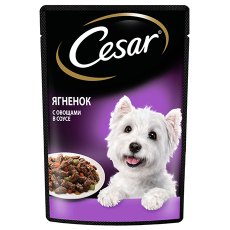 Cesar / Паучи Цезарь для собак Ягнёнок и овощи (цена за упаковку)