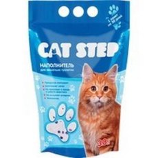 Cat Step Arctic Blue / Силикагелевый наполнитель Кэт Степ для кошачьего туалета с Синими гранулами