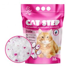 Cat Step Arctic Pink / Силикагелевый наполнитель Кэт Степ для кошачьего туалета с Розовыми гранулами