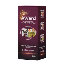 Award Adult / Влажный корм Авард Паштеты для взрослых собак Новогодний набор (цена за упаковку)