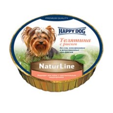 Happy Dog NaturLine / Паштет Хэппи Дог для собак Телятина с рисом (цена за упаковку, Германия)