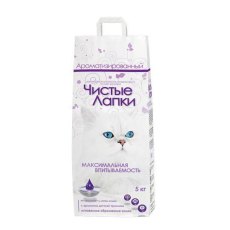 Чистые лапки (Clean Paws) Наполнитель для кошачьего туалета Комкующийся Ароматизированный