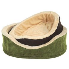 Petmate Ap Pet Lounger Plush-Suede / Лежак Петмейт для собак с Бортиками Овальный