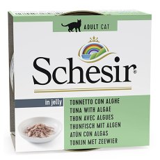 Schesir / Влажный корм Консервы Шезир для кошек Тунец морские водоросли (цена за упаковку)