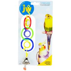JW Triple Mirror With Bell / Игрушка для птиц 3 зеркальца с колокольчиком пластик JW Triple Mirror With Bell / Игрушка для птиц 3 зеркальца с колокольчиком пластик