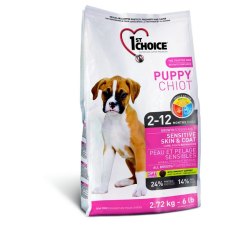 1st Choice Puppy  Sensitive Skin & Coat / Сухой корм Фёст Чойс для Щенков с Чувствительной кожей и шерстью Ягненок Рыба коричневый Рис