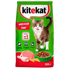 Kitekat Китикет Сухой корм для кошек Мясной пир Kitekat Китикет Сухой корм для кошек Мясной пир