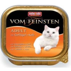 Animonda Vom Feinsten Adult / Консервы Анимонда для кошек с домашней Птицей и Телятиной (цена за упаковку)