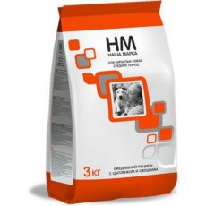 Наша Марка / Сухой корм для собак Средних пород Цыпленок и овощи