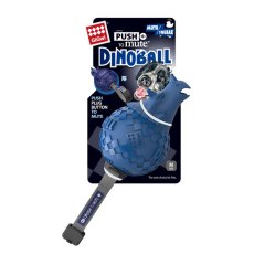 GiGwi Dog Push to Mute / Игрушка Гигви для собак Dinoball Динозавр с отключаемой пищалкой
