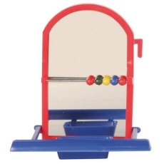 Trixie / Игрушка Трикси для попугая "Зеркало с жердочкой и счетами" пластик