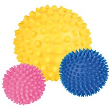 Trixie / Игрушка Трикси для собак "Мяч игольчатый с пищалкой" винил