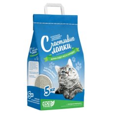 Счастливые лапки Наполнитель для кошачьего туалета Комкующийся