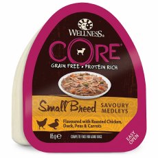 CORE Dog Small Breed Savoury Medleys Chicken Duck / Консервы Кор для собак Мелких пород Курица Утка запеченая с горошком и морковью (цена за упаковку)