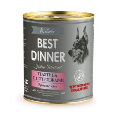 Best Dinner Exclusive Vet Profi Gastro Intestinal / Консервы Бест Диннер для собак Телятина с потрошками Паштет (цена за упаковку) Best Dinner Exclusive Vet Profi Gastro Intestinal / Консервы Бест Диннер для собак Телятина с потрошками Паштет (цена за упаковку)