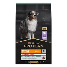 PRO PLAN GRAIN FREE / Сухой корм ПРО ПЛАН для взрослых собак средних и крупных пород при чувствительном пищеварении с индейкой