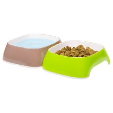 ferplast Набор мисок GLAM DOUBLE SM/SM пластиковых 2шт ferplast Набор мисок GLAM DOUBLE SM/SM пластиковых 2шт