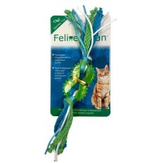 Feline Clean Dental / Игрушка Фелин Клин для кошек Колечко прорезыватель с лентами Резина