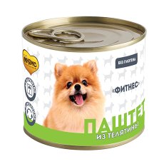 Мнямс Фитнес Влажный корм Консервы для собак всех пород Паштет из Телятины (цена за упаковку)