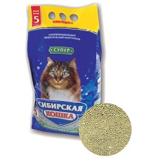 Сибирская Кошка / Наполнитель для кошачьего туалета Супер Комкующийся